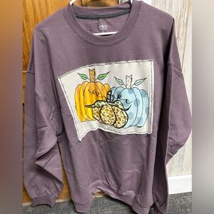 Athletic Works purple Fall Upcycled Sweatshirt